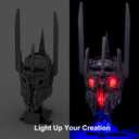 BrickBling DIY LED Light Kit Compatible with Lego Sauron Helmet 11373 Sauron Building Block Lighting Kit with Glowing Red Eye Effect, Building Block Lights Set for Display (No Model)