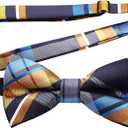 HISDERN Bow Ties for Men Pretied Bowties Classic Formal Business Bow Tie Adjustable Tuxedo Bowtie for Wedding Party