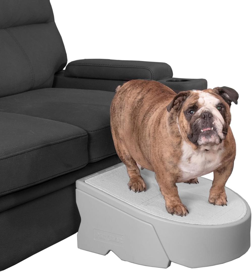 Pet Gear Stramp Stair and Ramp Combination for Dogs/Cats, Easy Step, Lightweight/Portable, Sturdy, Easy Assembly (No Tools Required), Essential Grey