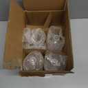 4E's Novelty Clear Glass Votive Cups with Peg - Pack of 4 - Tulip Votive for Candelabra Candle Holder, Home Interior Candle Sconce Glass Replacement Parts, Shabbat Candle Oil Lamp (3.25" Tall)