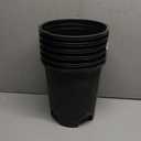 3 Gallon Nursery Pot Plastic Planters for Outdoor Indoor Plants Gardening 6-Pack Flower Pots Plant Pots with Drainage Holes (Black)