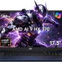 NIMO 17.3" Copilot+ AI Laptop, AMD Ryzen AI 9 HX 370 (Up to 5.1GHz), 32GB DDR5 RAM 1TB SSD, Radeon 890M, 144Hz FHD Display, 100W PD, USB 4.0, Fingerprint