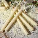 9 in Beeswax Taper Candles,6 Pack Dripless Pure White Beeswax Candle Sticks,10 Hours Long Burning Natural Bees Wax Candles for Home,Unscented Smokeless Tapered Candlesticks for Dinner