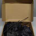 12 Pcs Black Roses Artificial Flowers with Long Stem, Faux Silk Rose Bouquet Realistic Lifelike Fake Floral Bundles for Halloween Valentine's Day Wedding Party Table Centerpiece Decor, Large