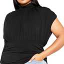 City Chic Plus Size Top, Kay Top (Black, M)