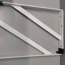 12 x 8 inch Heavy Duty Shelf Brackets, Load Capacity: 600 lb, 2-Pack White Metal L Supports for Wall Mounted Wood Shelving, Shelves Bracket with Screws, HOME MASTER HARDWARE