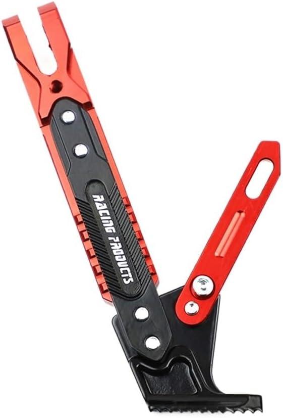 Motorcycle Kickstand Motorcycle Foot Bracket Kick Side Stand Resistant Parking Scooter Kickstand Kickstand Foot Support Plate(Red)