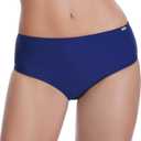 AXESEA Womens Bikini Bottoms Swim Bottoms Swimsui Swim Briefs (Medium, Navy 1 Regular Coverage)