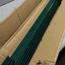 4 Feet (L) Fence Post 10 Pack Metal Fence Posts, Green Garden Fence Post with 20 Zip Ties and 20 Metal Clips, for Wire Fencing, Yard, Lawn, Outdoor Landscaping
