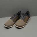 YOLARK Men Casual Dress Shoes Fashion Sneakers Lightweight Breathable Laceless Walking Shoes Gym Tennis Athletic (9.5, Khaki)
