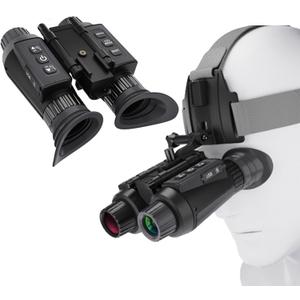 NV8300 Head-Mounted Night Vision Goggles for Adults, 4K 3D Visual Digital Night Vision Binocular with Head Strap and 32GB Memory Card, 7 Gear Infrared, 8X Digital Zoom