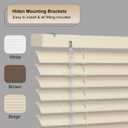 SEEYE Aluminum Venetian Blind, 1" Slat Size - Room Darkening, Anti-UV & Waterproof, Cordless, 42" W x 64" H, Beige