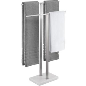 KES Standing Towel Racks for Bathroom 2-Tier, Floor Towel Rack Stand with Heavy Marble Base, Upgrade Steady Freestanding Design, Pro-Grade 18/8 Stainless Steel Brushed Finish, BTH217-2