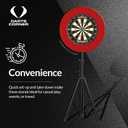 Darts Corner | Professional Adjustable Portable Tripod Stand for Dartboards | Ideal for Travel & Mobile Darts Play Black.