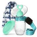 Bumblebee Manual Breast Pump with Breastfeeding Milk Saver Stopper& Lid in Gift Box Food Grade Silicone BPA PVC and Phthalate Free 3.04oz/90ml