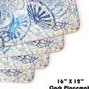 Ocean Cork Placemat Set of 4 - Jellyfish Cork-Back Heat Resistant Place Mats, 16"x13" Sunmmer Table Mats for Farmhouse Holiday Dining Party