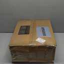 BESTVIP 600PCS Clear Gold Dinnerware Set for 100 Guests, Plastic Plates for Party, Christmas and New Year, 100 Disposable Plates, 100 Dessert Plates, 100 Cups, 100 Spoons, 100 Forks and 100 Knives