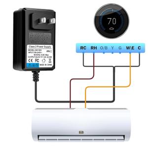 24V Doorbell Transformer - 110V/120V AC to DC 24V Adapter - Compatible with Ring Doorbell, 16.4 Ft 