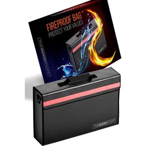 The Good Stuff Fireproof Document Box for Legal Documents, Passports, Cash, and Contracts, 5" x 11" 3.5" / 2000 Protect Your Notebooks, Binders, Folders, and Contracts