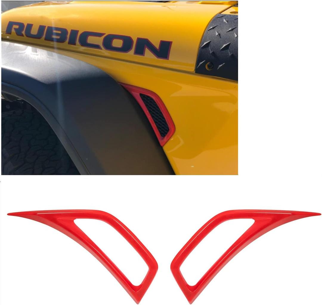 for Jeep JL Air Conditioner Outlet Vent Trim for 2018 2019 Jeep JL Wrangler Unlimited Red 2PCS