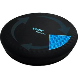 Sojoy iGelComfort Deluxe Gel Swivel Seat Cushion with Supportive Memory Foam 360 Degrees Rotating Seat Cushion for Home,Stool Chair,Office (Black, 15.5 * 15.5 * 2.5)