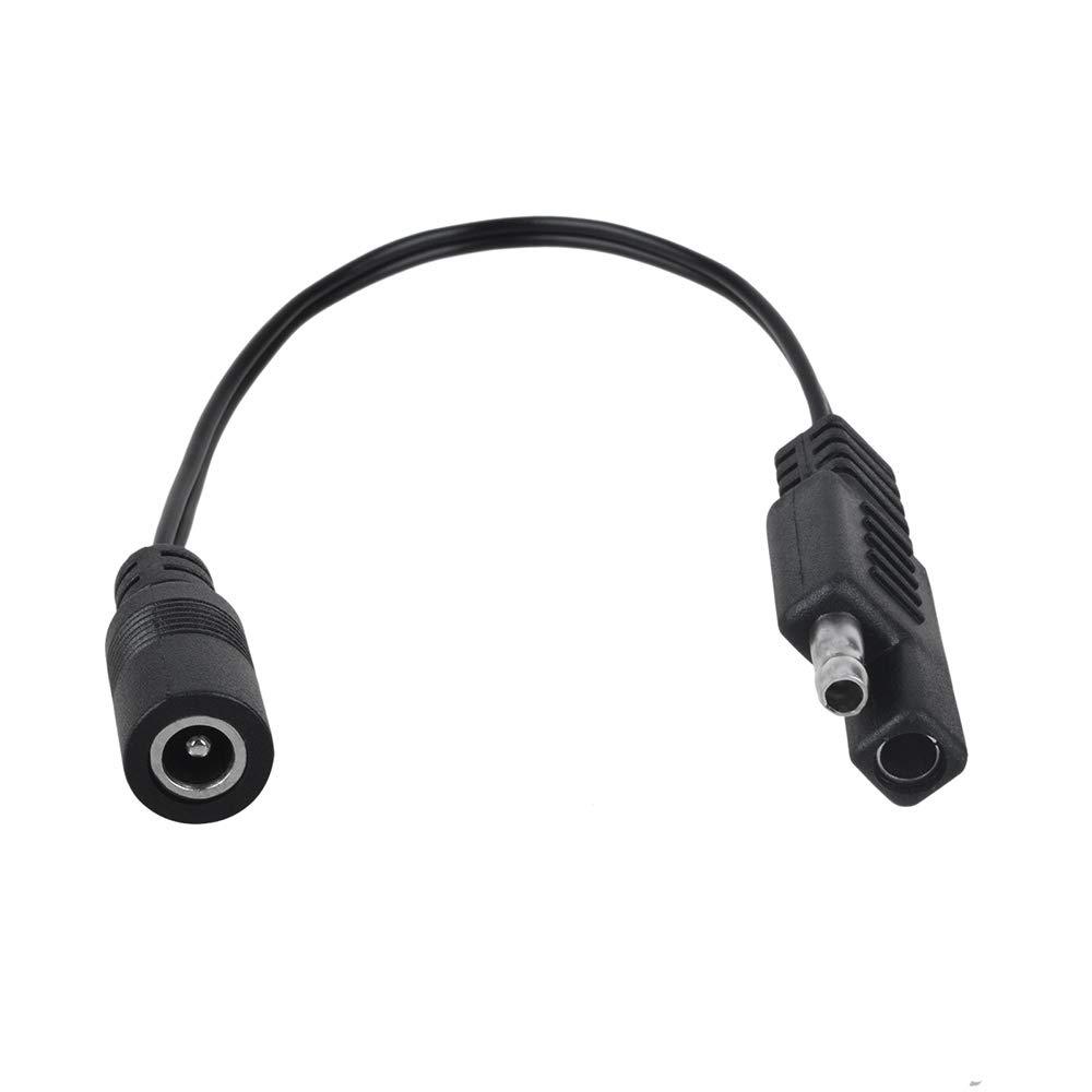SLLEA DC SAE to DC 5521 Female Coax 20AWG Cable Cord Compatible with Motorcycle Heat Clothing Adapter