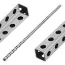 Blulu 1 Pcs 1 x 36" Perforated Tube, 14 Gauge Thick Telescoping Perforated Tube Galvanized Steel Square Tubing with Holes for Traffic Signs, Safety Facilities Columns