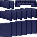 14 Piece Outdoor Patio Waterproof Cushion Covers, Fits 6-Seat Wicker Rattan Sectional Couch Chair Furniture Cover Replacement Set - Fade-Resistant Patio Cushion Covers with Zipper