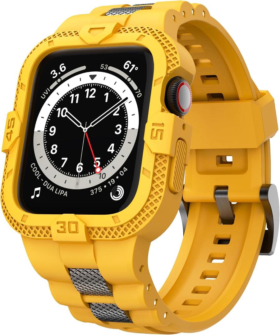 GELISHI Bands Compatible with Apple Watch Band 45mm 44mm 42mm with Case Men