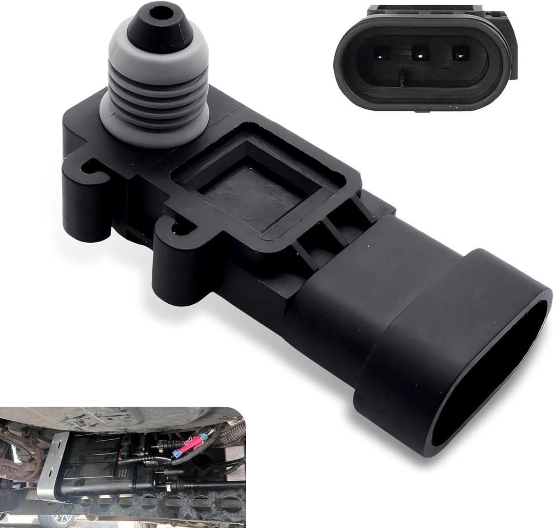 Fuel Tank Pressure Sensor, High Temperature Resistance Vapor Vent Port Tank Pressure Sensor, Replacement Number 16238399 9377680 09377680 16196060 Accessories, Suitable for Most Cars (Black)