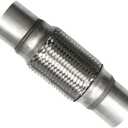 2 1/4 Inch Flex Pipe Exhaust 57mm Flex Exhaust Flexible Pipe Repair Tube Connector/Universal Flex Pipe Coupler With Extension/Inner Braid 10Inch Length(2.25(2 1/4))
