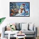 Christmas Snowman 1000 Piece Jigsaw Puzzles for Adults Winter Snow Xmas Landscape Jigsaw Puzzle for Challenging Family Activity Game Winter Snow Artwork Puzzle for Home Decor Gifts 20x27 Inches