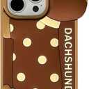 3D Puppy Dog Case,Cartoon Cute Kawaii Lovely Character Dachshund Dog Shape Kids Teens Girls Women Soft Silicone Case for iPhone 14 Pro Max/iPhone 15 Pro Max 6.7 Inch