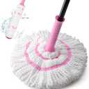 KeFanta Self Wringing Twist Mops for Floor Cleaning, Microfiber Floor Mop with Wringer, 57 " Long Handle Easy Wringing Mop for Hardwood Commercial Household Clean