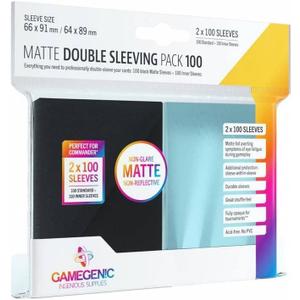 Prime Matte Double Sleeving Pack 100 | Card Sleeving Pack Includes 100 Prime Sleeves & 100 Inner Sleeves | DoubleSleeved Card Protection | Protects up to 100 Standard Gaming Cards | Made by Gamegenic
