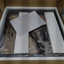 Tatub 20" End Table with Charging Station, Industrial Square Side Table with USB Ports & Outlets, Versatile 2-Tier Small Nightstand for Bedroom Living Room, Black