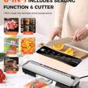 75KPa Vac Sealer, 6-in-1 Modes, Digital, Cutter +10 Bags