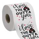 2 x Homarden Funny Toilet Paper - Unique Bathroom Gag Gift, Custom Printed Toilet Paper Roll - Valentine's day, Birthday or Anniversary Romantic Humor Tissue Gifts - Ultra Absorbent - 250 sheet - 2 ply TP