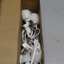 Meonum Christmas Accessory Cord with 9 LED Bulb, C7 Christmas Village Light Cord with Two Spare Fuse, Blow Mold String Lights with Switch, Xmas Decoration for Xmas Village Houses Salt Lamp