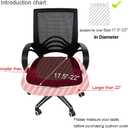 Smiry Stretch Jacquard Office Computer Chair Seat Covers, Removable Washable Anti-dust Desk Chair Seat Cushion Protectors - Black