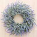 Winter Spring Summer Wreath Lavender Purple Wreath for Front Door, 22Inch Artificial All Seasons Lavender Wreaths for Indoor Outdoor Wall Window Porch Rustic Home Farmhouse Decorations