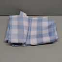 Veblandy Checkered Tablecloth Square Waterproof Gingham Table Cloth Washable Buffalo Plaid Table Cover Wrinkle Free for Kitchen, Dining and Outdoor Picnic, 60 x 60 Inch, Light Blue and White