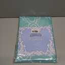 AooHome Fabric Tablecloth, Spill-Proof Water Repellent Table Cover Geometric Design for BBQs, Machine Washable, Heavy Weight, 70 Inch Round, Green