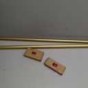 Bay Window Curtain Rods, HOTOZON 1 Inch Heavy Duty Curtain Rods for Bay Windows 36-72 Inch(Center Rod), 20-36 Inch Side Rods for Windows, Antique Gold, Decorative Drapery Rods with End Cap Finials