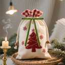 2 x Senjie 30Pcs Velvet Bows for Christmas Tree, Vintage Rustic Christmas Ribbon Bows Ornaments for Garland, Wreath, Gift Wrapping and Indoor Outdoor Holiday Party Decorations (Olive Green, 5" x 7") (Width of 3/8")