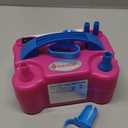 IDAODAN Electric Balloon Pump, Portable Electric Balloon Blower Machine Balloon Air Pump Dual Nozzle Rose Red 110V 600W Balloon Inflator for Party Decorations