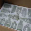 Glass Bud Vases Set of 32,Small Flower Vases for Wedding Centerpiece Table Decorations,Clear Vintage Embossed Mini vases,Flower Arrangements in Vases for Party or Home Decor