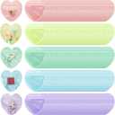 300 Pcs Heart-shaped Jewelry Packaging Bags Small Jewelry Transparent Resealable Cute Treat Bags for Business Wedding Birthday Festival Party Favor Supplies (Mixed Color)