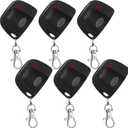 Kingdder 6 Pcs Garage Door Remote Compatible with Linear Multicode 300mhz 10 Dip Switch 3089 3060 3070 Gate Opener Remote Multicode Gate Opener with Keychain (Black)