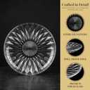 Hiceeden Set of 12 Crystal Glass Salad Plate, 8 Inch Round Clear Dessert Plates Restaurant Serving Party Plates for Fruits, Snacks